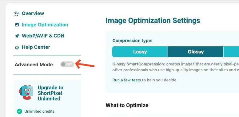 shortpixel backup size location