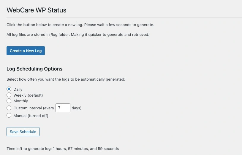 WP Status - Settings